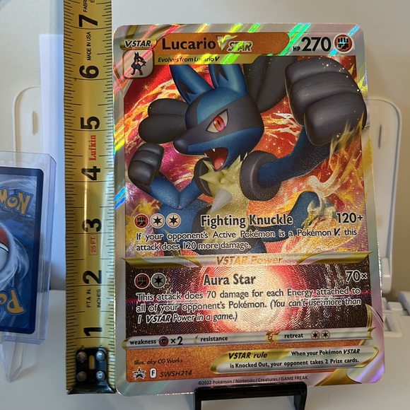 Jumbo Pokémon Lucario VSTAR card XL Excellent condition - Picture 5 of 5